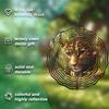 10 Inch Metal Leopard Wind Spinner Outdoor Garden Decor Hanging Wind Chime for Patio Yard 360 Rotating Hook Vibrant