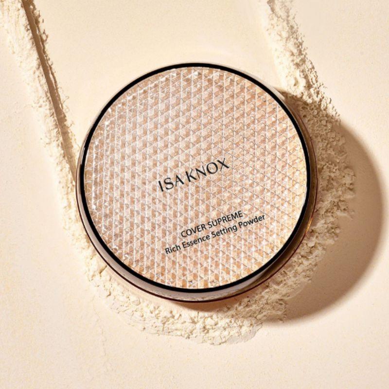 ISA KNOX Cover Supreme Rich Essence Setting Powder 30g Korean Fixing Powder Smooth Finish Makeup