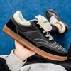 Men's Retro Velcro Training Shoes Breathable Color-block Casual Sneakers Non-slip Gum Sole Athletic Footwear