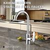 Modern Classic Single-Hole Stainless Steel Kitchen Sink Faucet Mixer Brushed for Hot Cold Water Ceramic for Hotels Kitchens