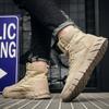 Fashion Mens Combat Boots Khaki Desert Solid Color Ankle Boots for Men Casual Lightweight Outdoor Jogging Platform Mesh Men Boot Botines
