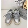 Hong Kong Style Niche Silver Classic Board Shoes Women's Ins Tide 2025 New Early Spring Versatile Korean Version of Sports and Leisure Shoes