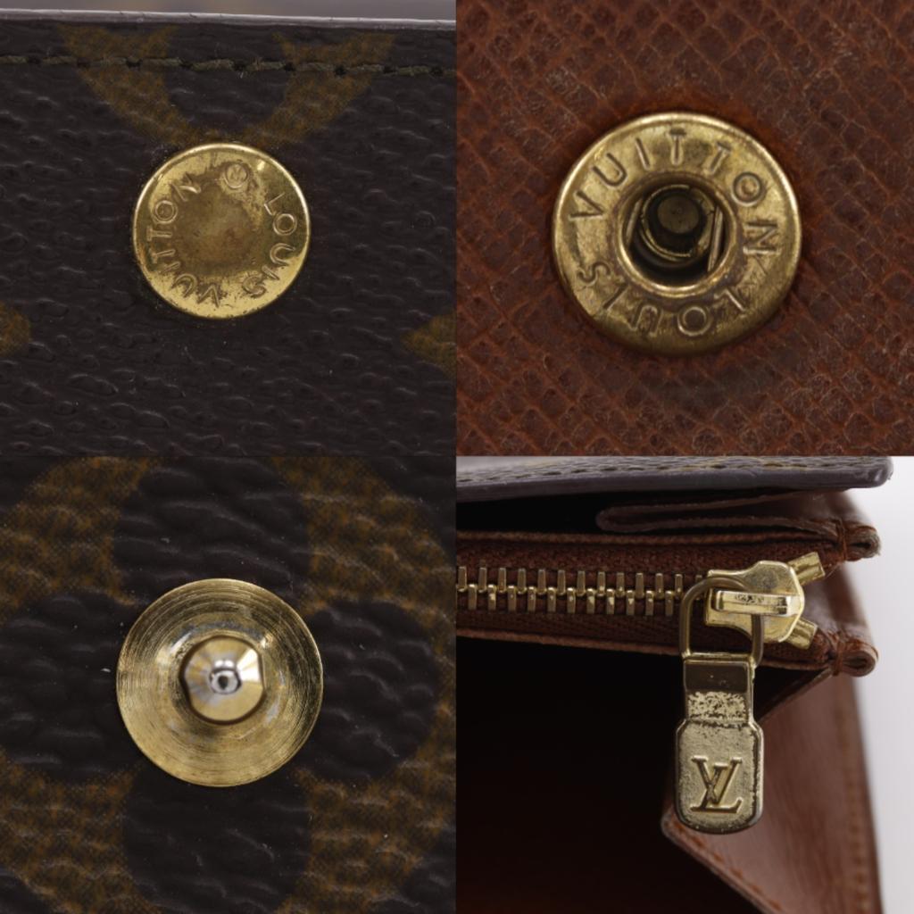 Louis Vuitton Pochette Porto Monnet Credit Purse M61723 Vintage Brown Monogram Canvas Unisex Used