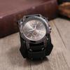 Herren Retro Punk Rindsleder Uhrenarmband