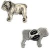 Bulldogge, Englische Bulldogge, Britische Bulldogge I - Versilberte Hundebrosche, elegante Anstecknadel, Jackenrevers-Dekoration der Marke