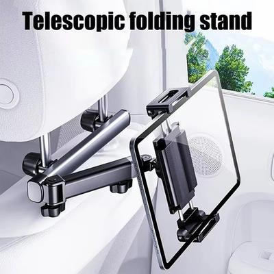 Soporte de Soporte para Tableta de Reposacabezas de Coche con Giratorio Telescópico Para Teléfono/tableta de 6-12.9 pulgadas