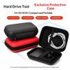 1Pc Portable Mini Tech Accessory Organizer Bag, Eva Hard Shell For Earbuds, Usb Drives & Chargers Home & Travel Organization
