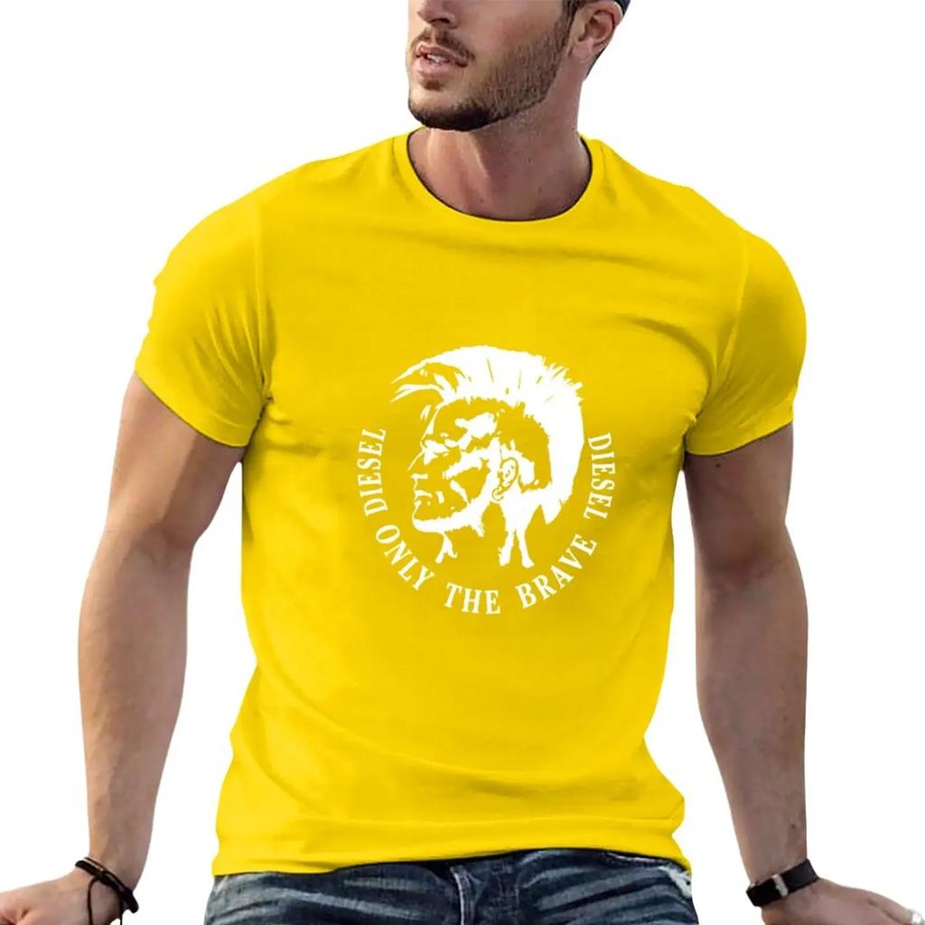 T-Shirt for Men Graphic New Outfits Only the Brave Estilo Graphic Tee Oversized Men Clothing Harajuku Vintage Casual Streetwear