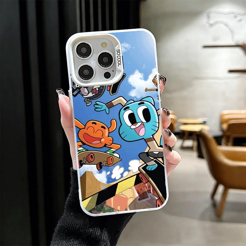 A-Amazing World G-Gumball Soft Phone Case for iPhone 15 16 17 Pro Max 17Air 16E 14 Plus 13 12 Mini Shockproof Cover Back Shell