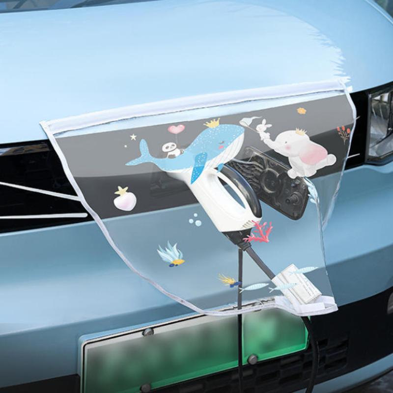 Electric Vehicle Charger Port Rainproof Dustproof Cover Outdoor Protection Covers Sedan Suv Car Accessories