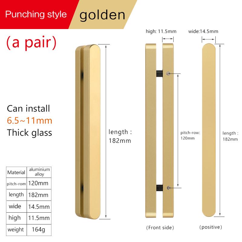 Uchwyt do drzwi przesuwnych szafa drzwi stodoły łazienka szklane drzwi uchwyt jedna para Przyklej Użyj taśmy dwustronnej