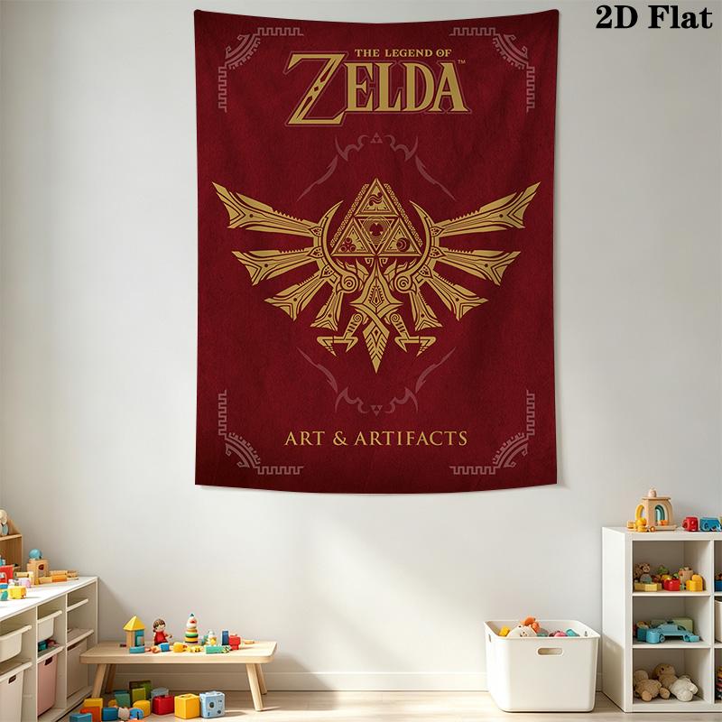 Link'S Epic Journey Zelda Adventure Tapestry Fashion Print Background Cloth Soft Wall Covering Decoration Atmospheric Background Cloth