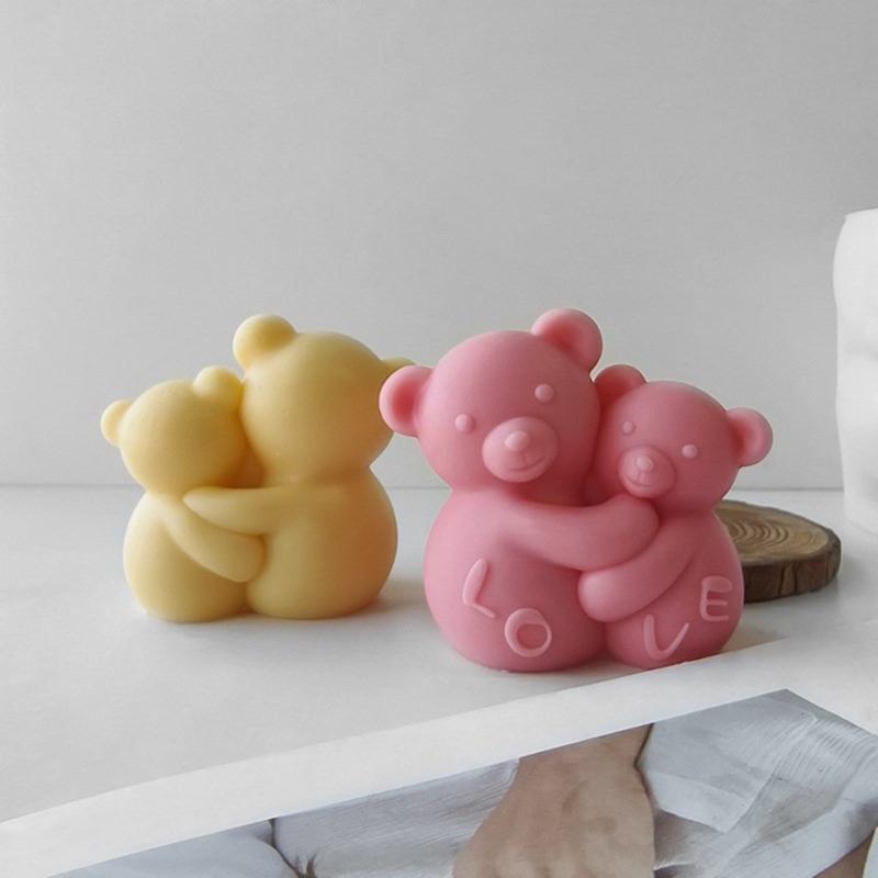 Hugging Bear Silicone Mold DIY Crafts Mold Scented Candle Mold DIY Table Ornament Mould Epoxy Resin Mold Nonstick