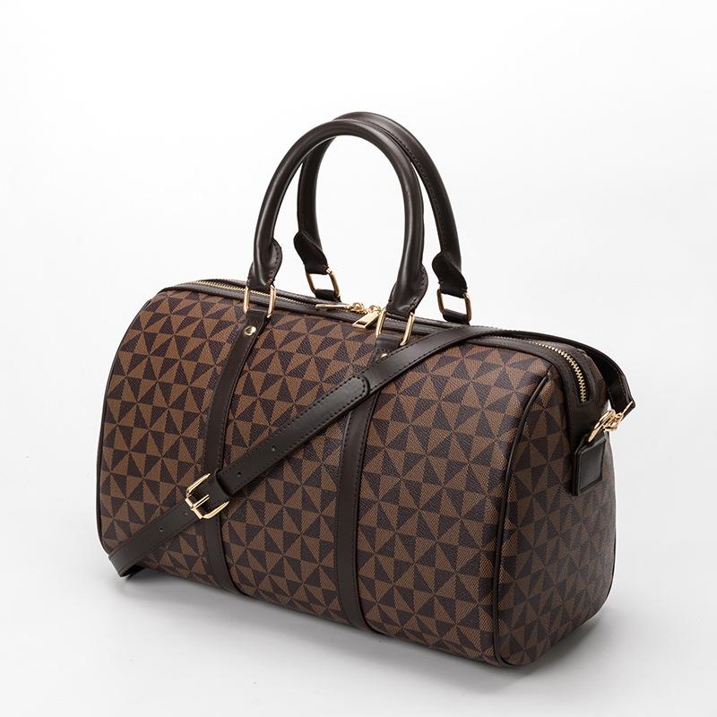 Travel Bag, Women's Short-distance Hand-carry, Large-capacity Business Trip Luggage Bag, Single-shoulder Cross-shoulder Printed Boston Pillow Bag