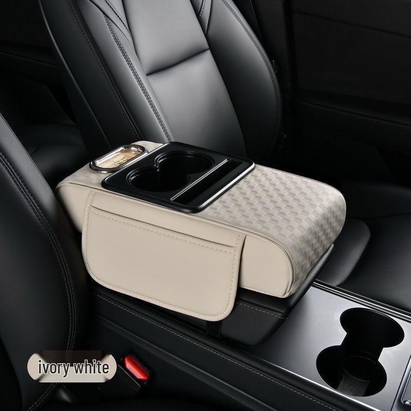 Universal Car Armrest Pad with Storage and Tissue Box