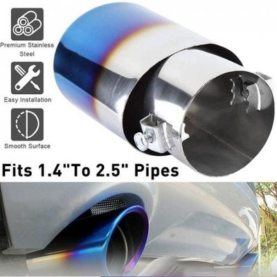 Auto Car Exhaust Pipe Rear Tip Tail Throat Muffler Stainless Steel Replacement D