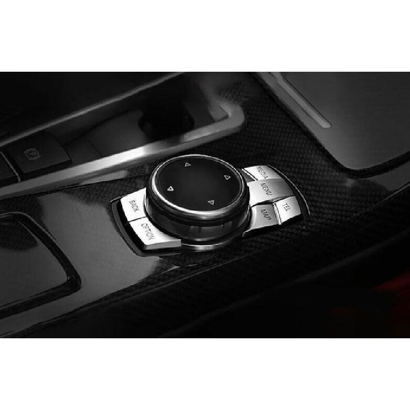 Large Multimedia Replacement Switch Trim For 2013- BMW 3 4 Series GT Silver