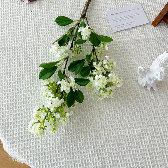 Artificial Flowers Lilac Bouquet for Home Office Decoration Realistic 3D Modeling Adjustable Stems Reusable Floral Arrangement Props