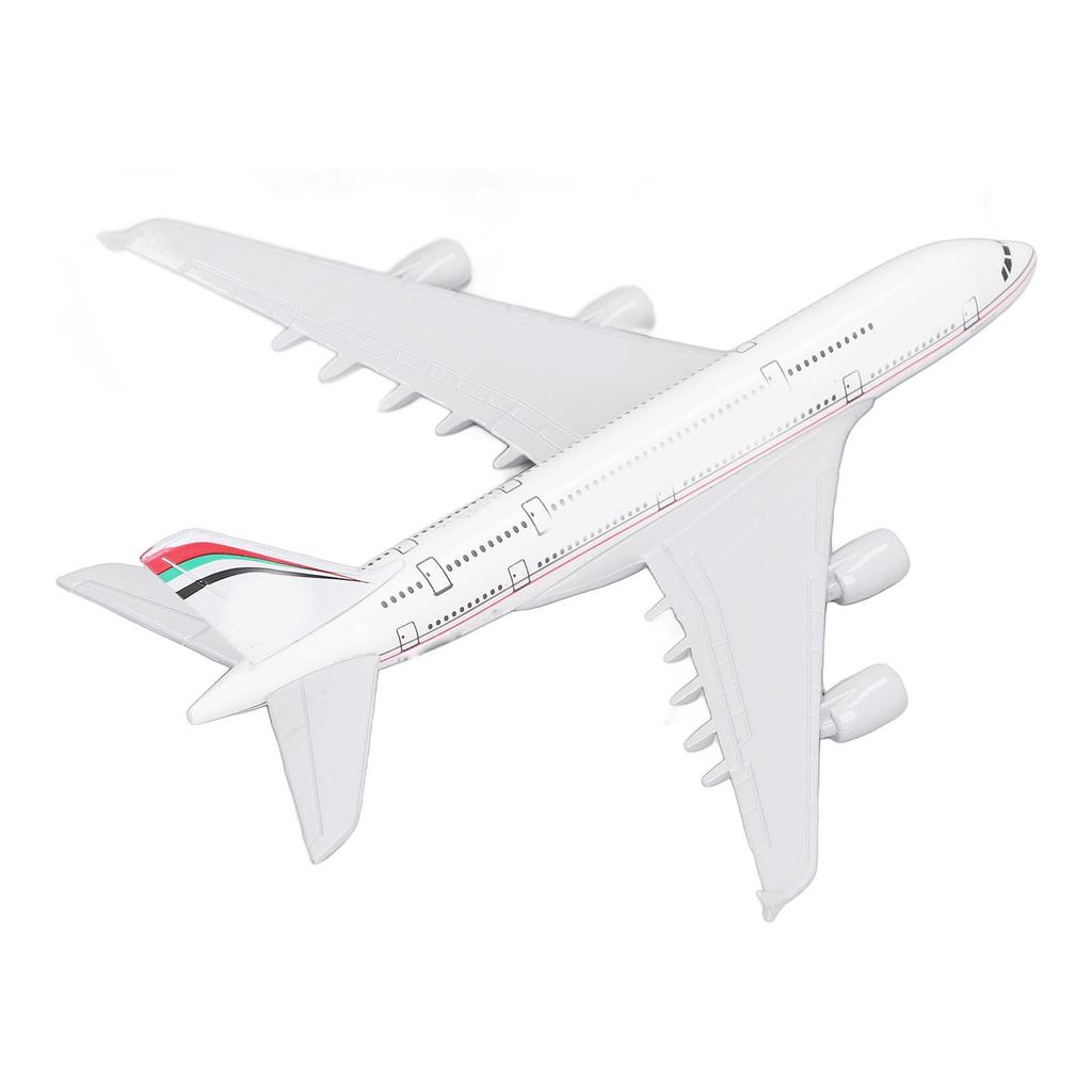 Støpt 380 Passasjerfly Modell Legering Simulert Utsøkt Flymodell Dekorasjon for Hjemmestudie