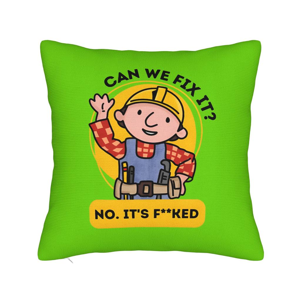 Bob the Builder Trending Square Pillow Cases Cushion Cover Novelty Polyester Decorative Pillowcover for Home 18x18