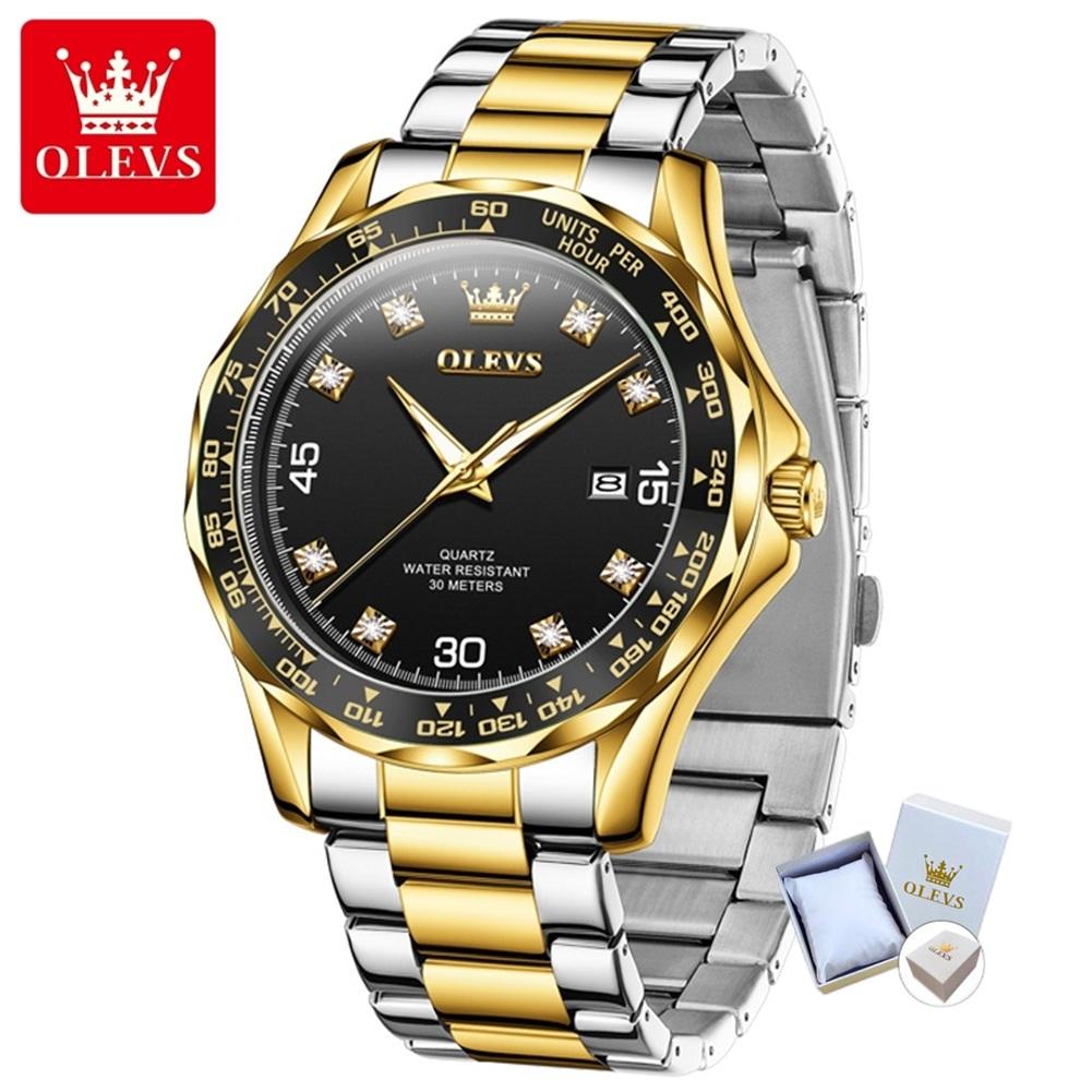 Nye topp herreklokker Green Water Ghost Quartz Span Luminous herreklokke