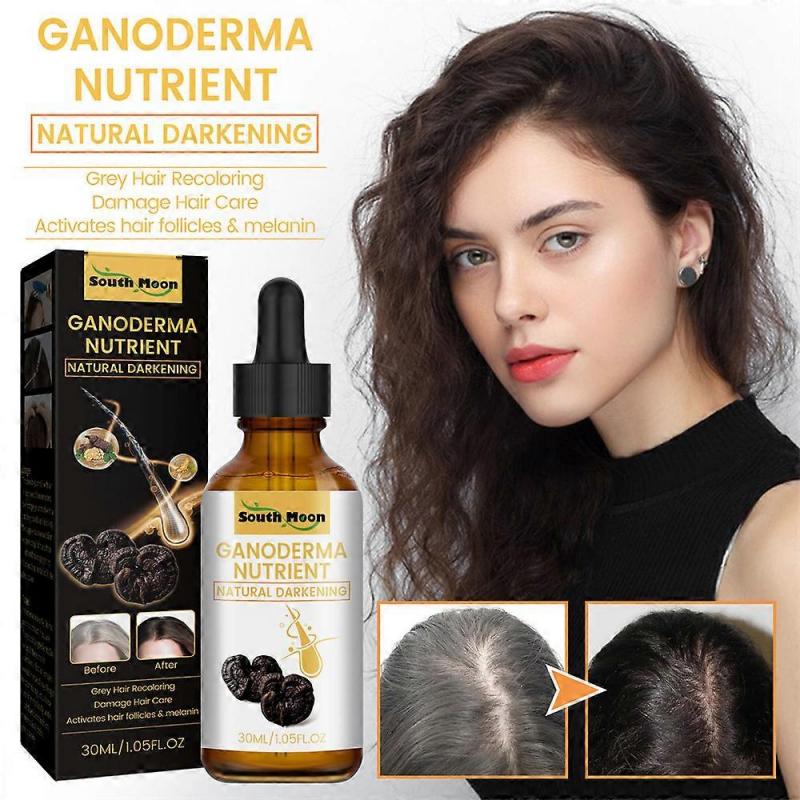 3pcs New Anti-greying Hair Serums Ganoderma Nutrient Hair Darkening Serums Anti Grey Hair Essence For Regrow Thicker Fuller
