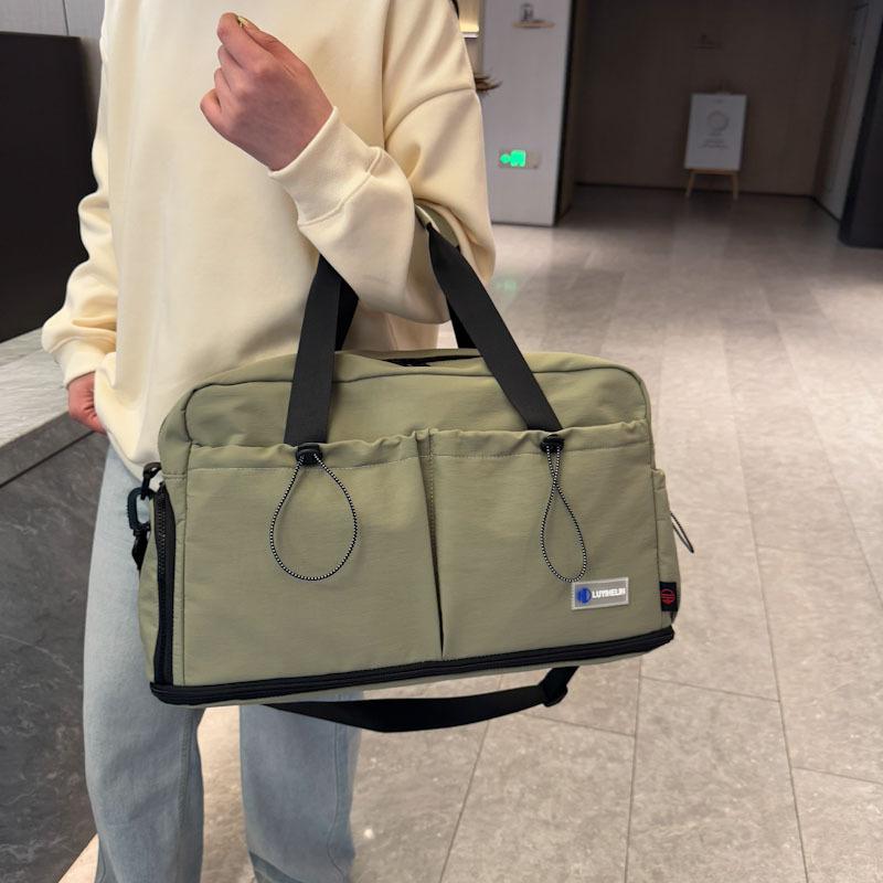 Dry and wet separation fitness bag, male and female couples short business trip travel bag, expandable simple casual storage duffel bag