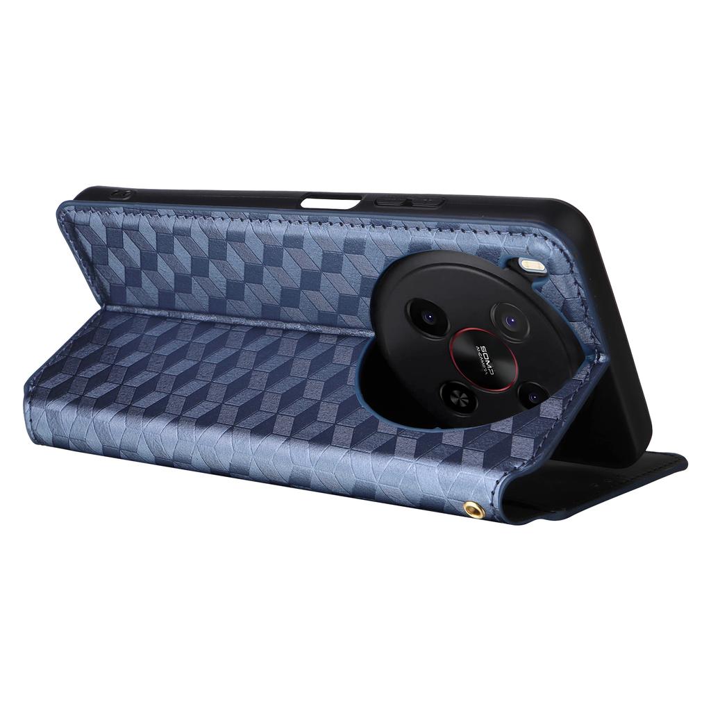 For ZTE Blade V70 Max/nubia V70 Max Case Wallet Rhombus Imprinted Leather Phone Cover