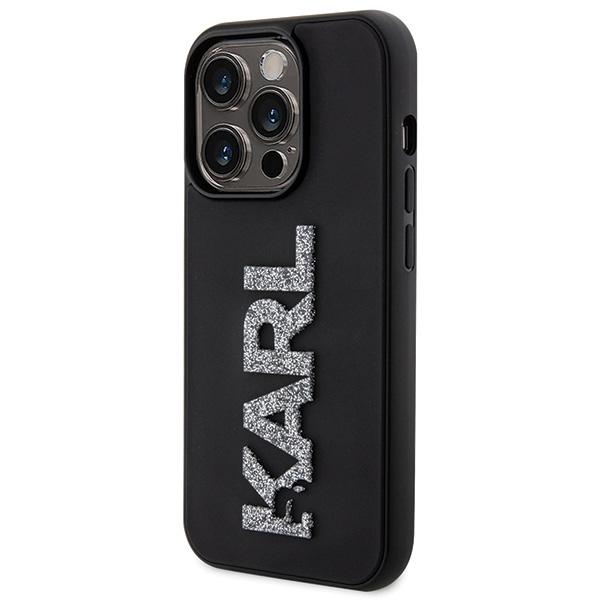 Karl Lagerfeld Klhcp15L3Dmbkck Iphone 15 Pro 6.1 Czarny/Black Hardcase 3D Rubber Glitter Logo