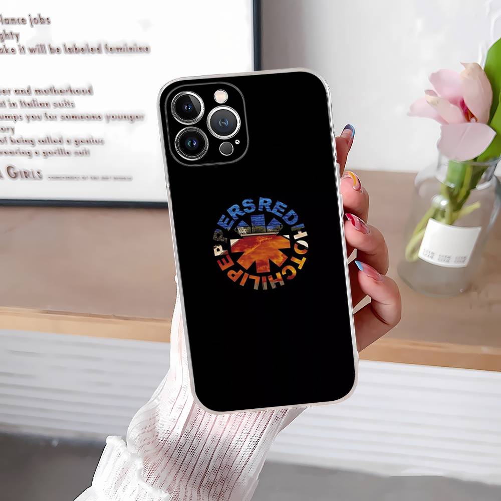 Popular Rock Band Red Hot Chili Peppers Transparent Phone Case for iPhone 17 Air 16 Pro Max 15 14 13 12 11Plus Shockproof Cover