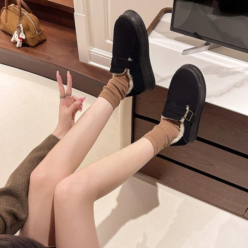 Women's Cotton Shoes Autumn and Winter New Velvet Thickened Outer Wear Versatile Thick-soled Warm Women's Shoes
