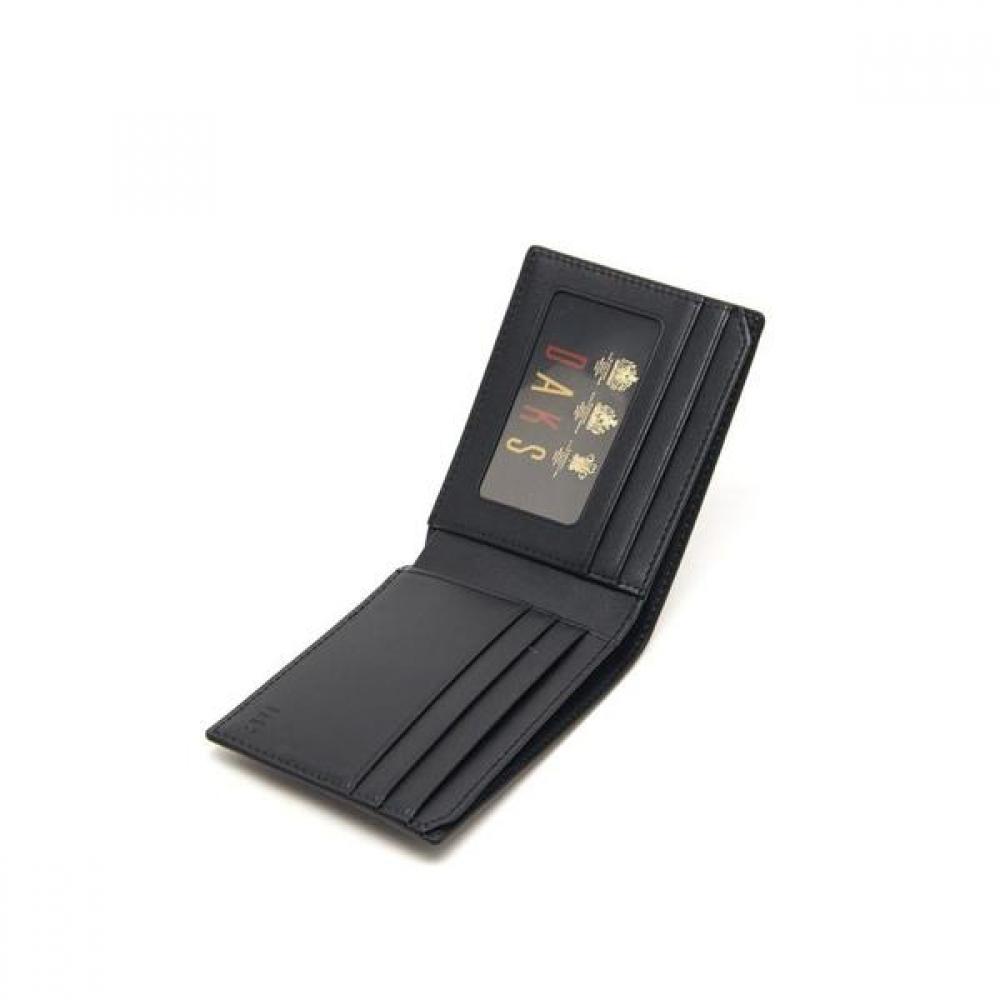 Daks Black Leather Classic Wallet Dd Logo Dbwa2f325bk