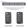 Abs Carbon Fiber Style Car Key Case Cover For Peugeot 107 207 307 308 407 607 3008 5008 For Citroen Xsara Picasso C5 C6 C8 Fob