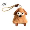 Flauschiges Cartoon-Hängeornament Niedlicher Tier-Plüsch-Schlüsselanhänger mit großen Augen, Dreieckiges Monster-Anhänger für Plüsch-Schlüsselanhänger Kinderrucksack, Weicher Taschenanhänger,