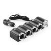 12/24V Bil 4-vägs Cigarettändaruttag med 2 USB-portar, Billaddare, Adapter, Snabbladdning