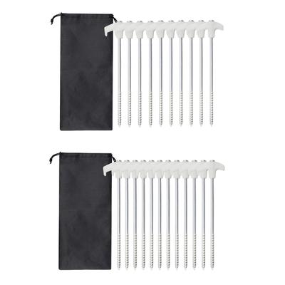 10pack Heavy Type Peg Camping Gear Tent Install Tool Stability Tent Accessories for Tents Includes Hexes Driver