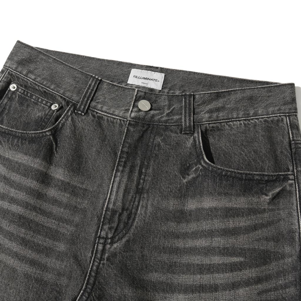 FILLUMINATE Washed Flare Denim Pants - Black