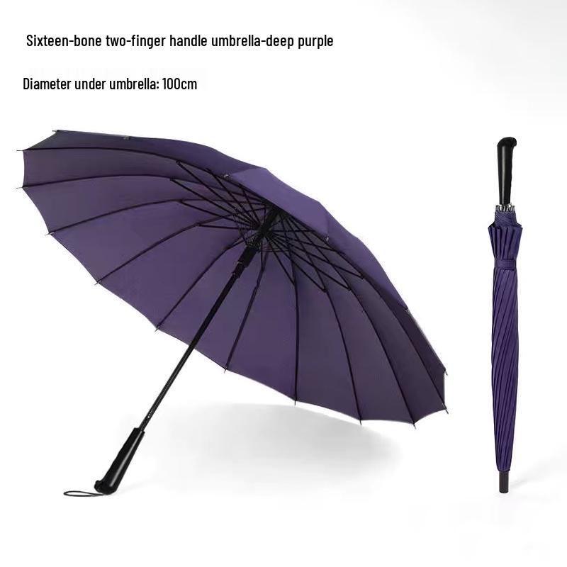 16-Rib Windproof Rainbow Umbrella - Long Handle, Sun & Rain Protection, Perfect for Business & Logo Advertising