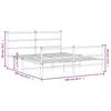 Bed Frame with Headboard and Footboard Metal Black 160x200 cm