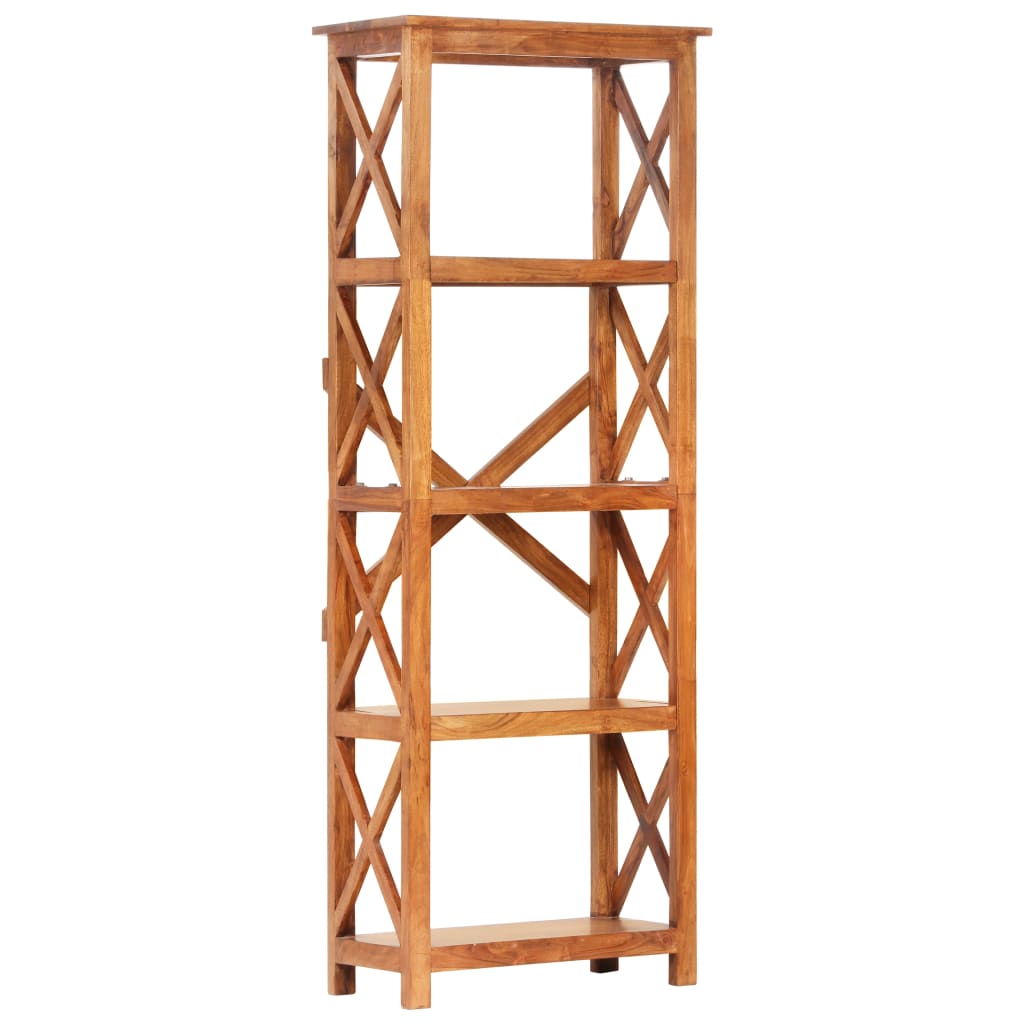 Bookshelf 60x30x160 Cm Solid Wood with Honey Colored Finish