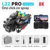2025 New L22 PRO Drone 8K HD Professional Triple Camera Brushless Obstacle Avoidance Optical Flow Foldable RC Dron Toys Gifts