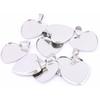 40pcs 24.7mm Heart Cabochon Settings Stainless Steel Bezel Pendant Trays DIY Neclace Base Blanks for Jewelry Making Supplies