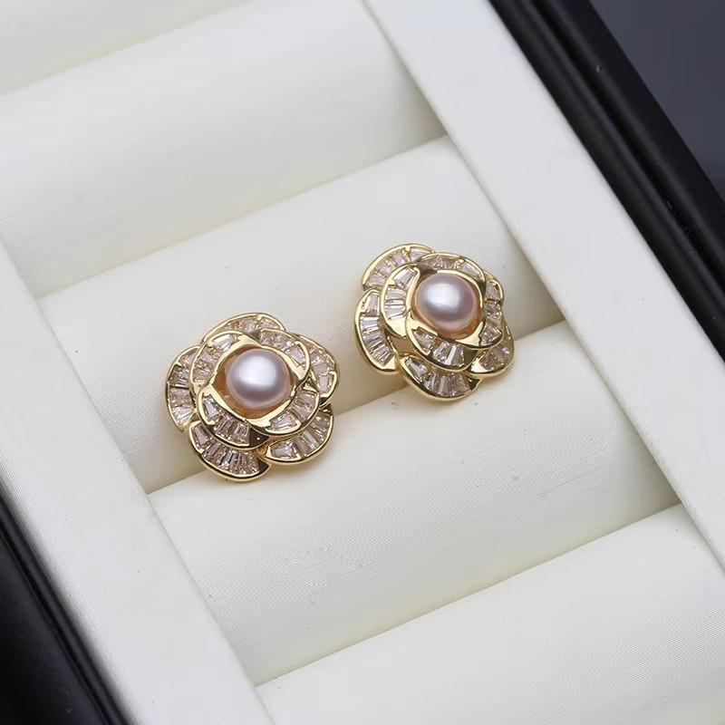 

Genuine Freshwater Pearl Earrings for Women,Small Natural Stud Earrings Pearl Wife Mother Birthday Gift White