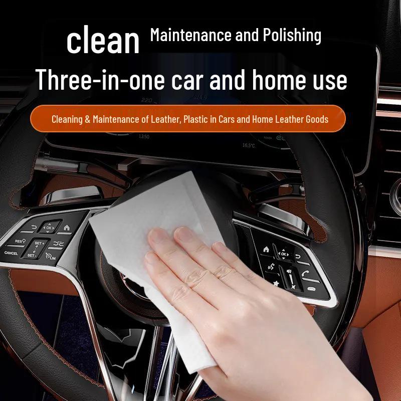 Car Interior Wipes - Instant Clean, Stain-Free, Gentle, No Damage, Removes Dust & Odors