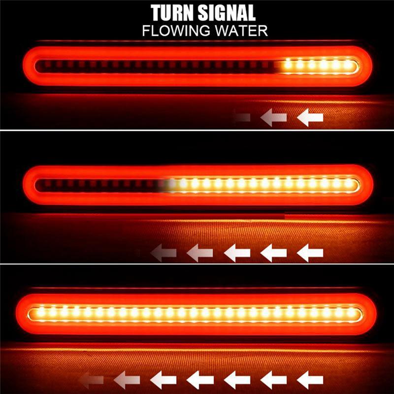 ABLZ-2X Oval 9 Inch LED Stop Turn Tail Brake Lights Truck Trailer Flowing DRL Lamp For Truck Trailer ATV UTV Car Auto 12V 24V