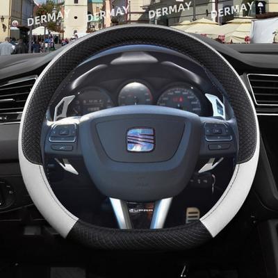 For Seat Leon FR MK1 MK2 MK3 1M 1P 5F KL1/KL8 Cupra León Car Steering Wheel Cover PU Leather Non-slip Auto Accessories