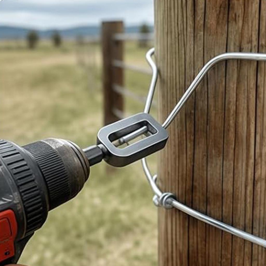 Twist Ties Drill Chuck for Drills with 1/4in Hex Shank Fence Twist Ties Tool Carbon Steel for Fences Repair & Construction