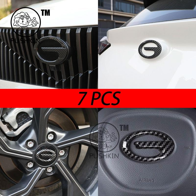 For  Trumpchi GAC GS3 Emzoom 2024 2025 3D ABS Sticker Car Front Emblem Badge Decals Black Badge Logo Emblem Cover Car-Styling