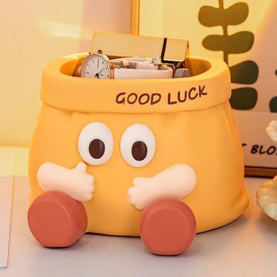 Cartoon Pen Holder Large Capacity Storage Box Stationery Container Holder Home Office Desktop Decoration Ornament