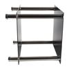 Black Glass Chrome Legs Coffee Side Coffee Lamp End Table